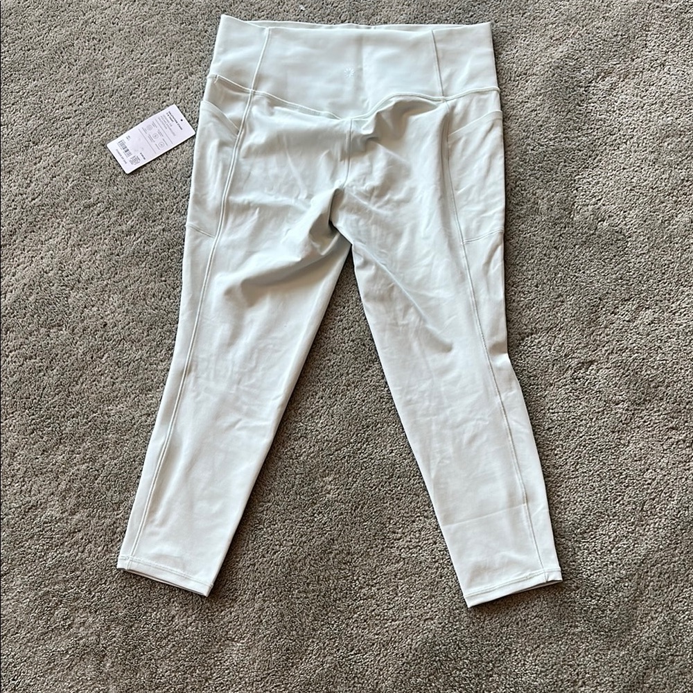 Athleta Situation Stash 7/8 High-Waisted Leggings, NWT Mint Green